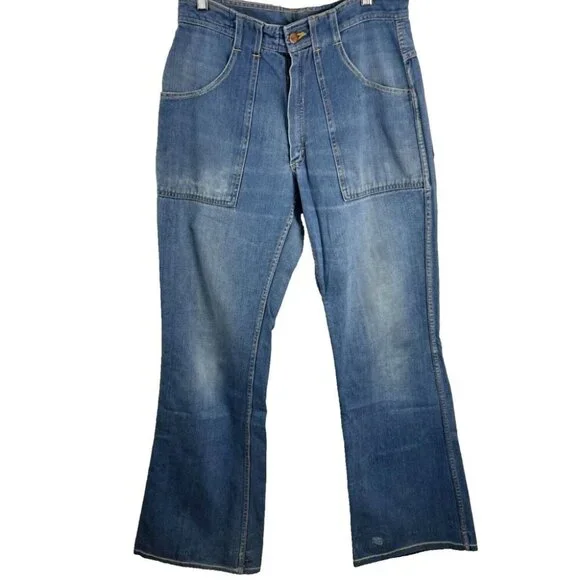 Sears Vintage Low-Waist 70s Flare Jeans Women's Size 10 - Picture 1 of 14